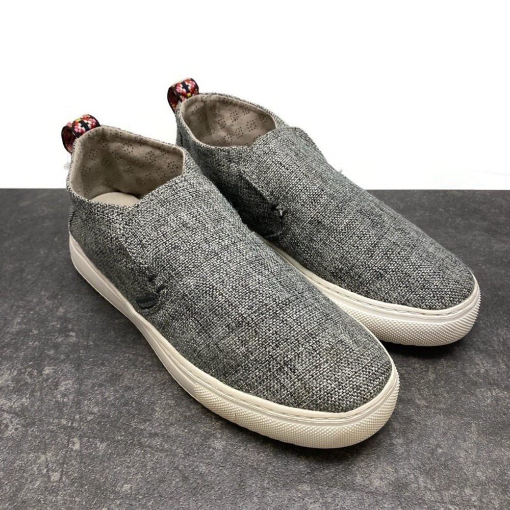 Hey Dude PEYTON Slip On Flats Women's US 8 Linen Grey Black Style Comfort Shoes